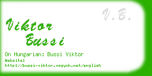 viktor bussi business card